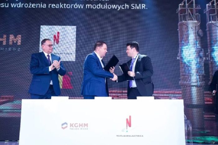 Nuclearelectrica and KGHM Polska Miedz have signed MoU for cooperation in the development of small modular reactors