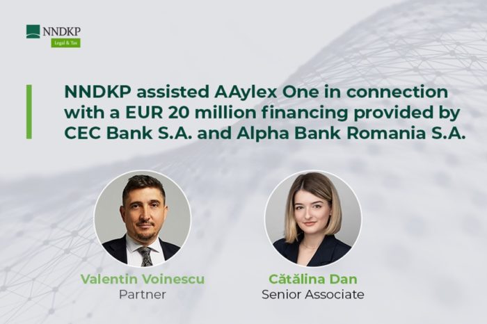 NNDKP assisted AAylex One in connection with a EUR 20 million financing provided by CEC Bank and Alpha Bank Romania